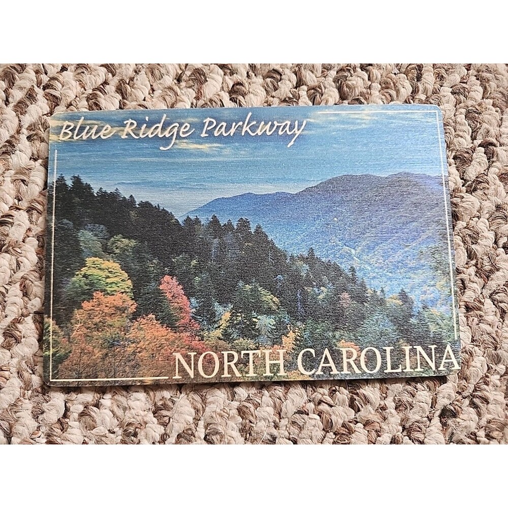 Lantern Press Blue Ridge Parkway North Carolina Wooden Postcard Unused Birch USA